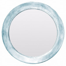 Зеркало круглое в голубой раме Big window blue 